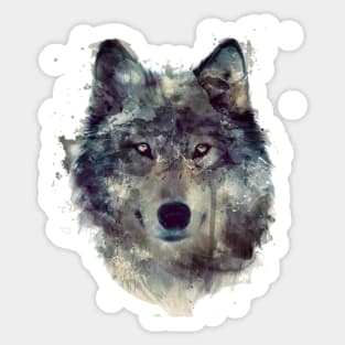 Wolf face animals Sticker